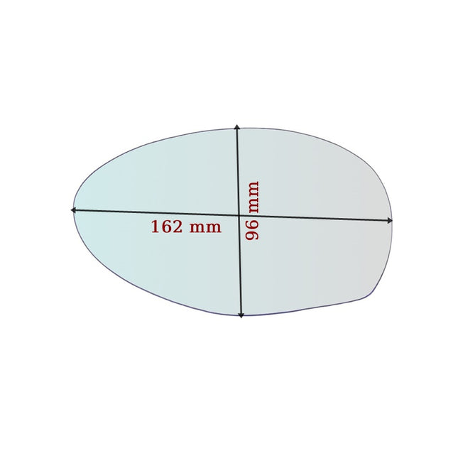 Vetro Specchio Retrovisore Lato DX Per Alfa Romeo 147 (937) dal 2000-2008 - BIBA RICAMBI
