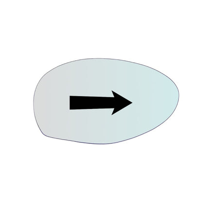 Vetro Specchio Retrovisore Lato DX Per Alfa Romeo 147 (937) dal 2000-2008 - BIBA RICAMBI