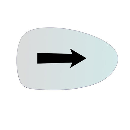 Vetro Specchio Retrovisore DX-Passeggero Per Alfa Romeo GT (937) solo dal 2009>