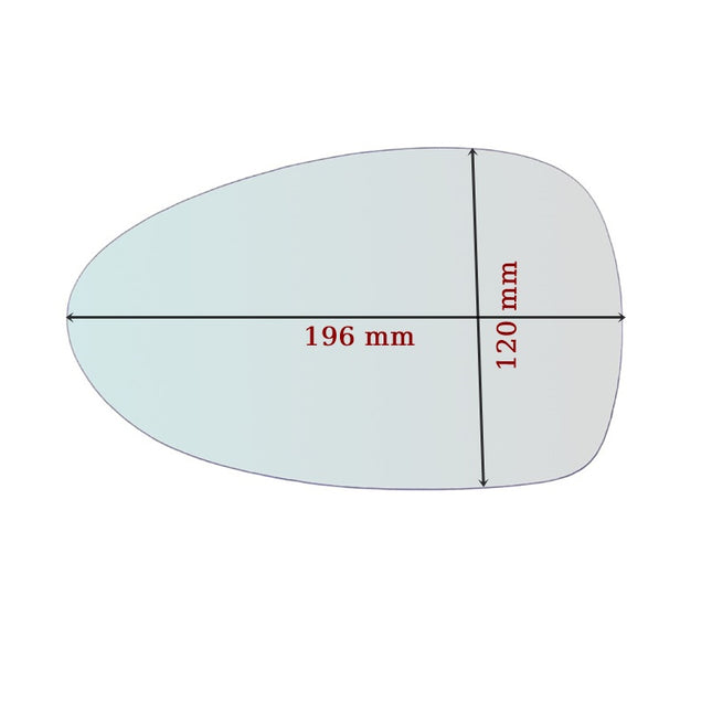 Vetro Specchio Retrovisore DX-Passeggero Per Alfa Romeo GT (937) solo dal 2009>