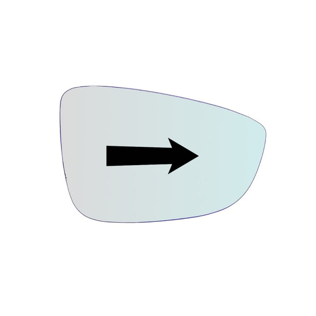 Vetro Specchio Asferico Lato DX-Passeggero Per VW CC (358) dal 2011>