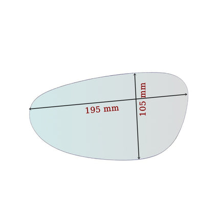 Vetro Specchio Asferico Lato SX Per Porsche 911 TYPE GT-3 dal 1999-2004