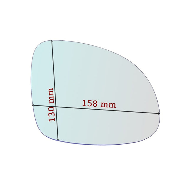 Vetro Specchio ASFERICO Lato Guidatore Per Skoda Yeti (5L) dal 2009-2017