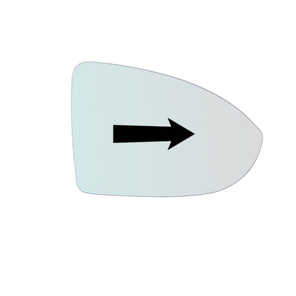 Vetro Specchio Asferico Lato DX-Passeggero Per VW Golf VII dal 2013>