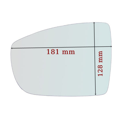 Vetro Specchio Retrovisore Lato SX-Guidatore Per Ford C-max II (DXA) dal 2010>