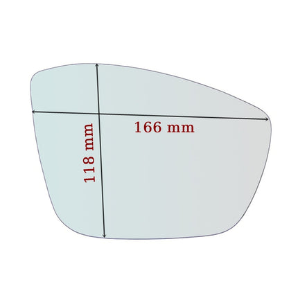 Vetro Specchio Retrovisore Lato DX-Passeggero Per Opel Mokka II dal 2021>