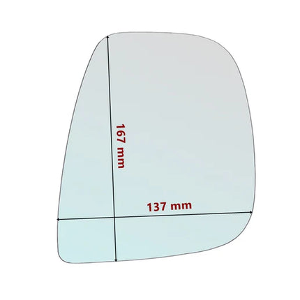 Vetro Specchio Retrovisore Lato DX-Passeggero Per Peugeot Expert III dal 2016>