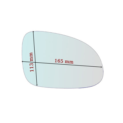 Vetro Specchio Retrovisore Lato DX Passeggero Per VW Sharan I (7M8) solo dal 2003-2009