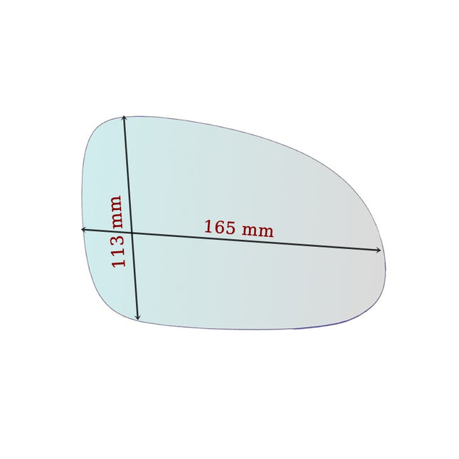 Vetro Specchio ASFERICO Lato Guidatore Per VW Passat IV (3C) dal 2005-2010