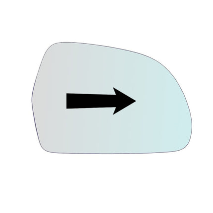 Vetro Specchio Retrovisore Lato DX Per Skoda Octavia II (1Z) solo dal 2009-2013