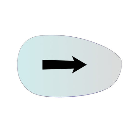 Vetro Specchio Retrovisore Passeggero Per Fiat Linea (323) dal 2006>