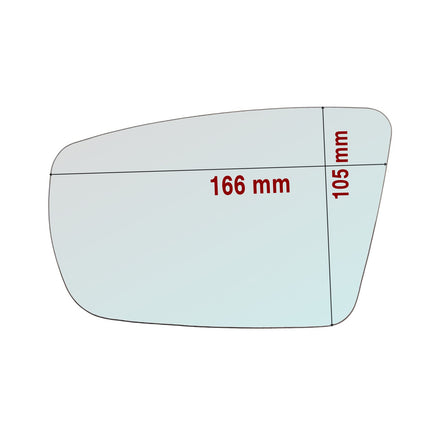 Vetro Specchio ASFERICO Lato SX-Guidatore Per Aixam Coupe dal 2012>