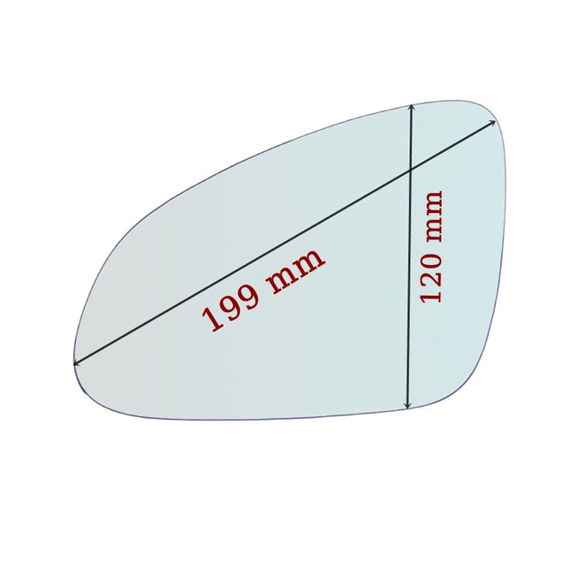 Vetro Specchio ASFERICO Lato Passeggero Per Opel Astra J dal 2010-2015