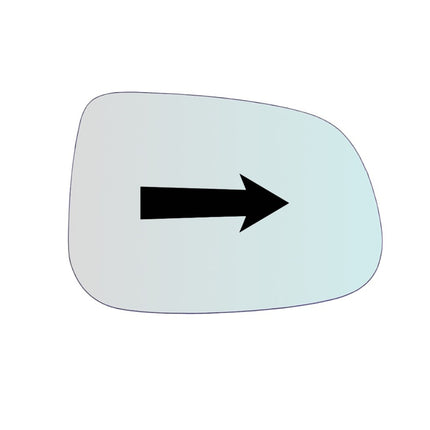 Vetro Specchio Retrovisore Lato DX Compatibile Per Volvo C30 (533) dal 2009-2013