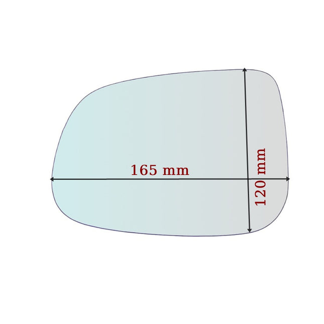 Vetro Specchio Retrovisore Lato DX Compatibile Per Volvo C30 (533) dal 2009-2013