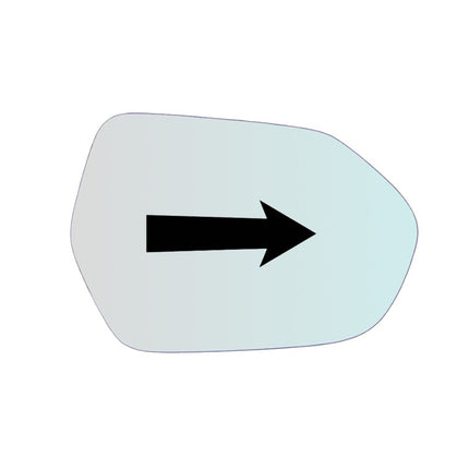 Vetro Specchio Retrovisore Lato Passeggero Per Toyota Prius IV (W5) dal 2015>