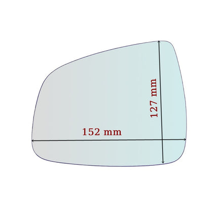Vetro Specchio Retrovisore Lato SX-Guidatore Per Dacia Logan I solo 2008-2012