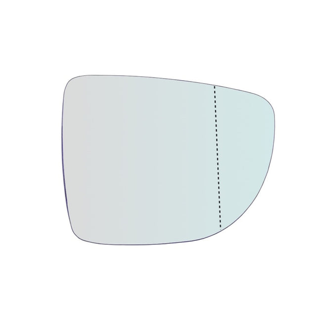 Vetro Specchio Retrovisore ASFERICO Lato DX Per Nissan Leaf dal 2014>