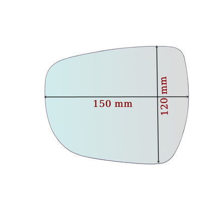 Vetro Specchio Retrovisore Lato SX-Guidatore Per Suzuki Swift V (AZ) dal 2017>
