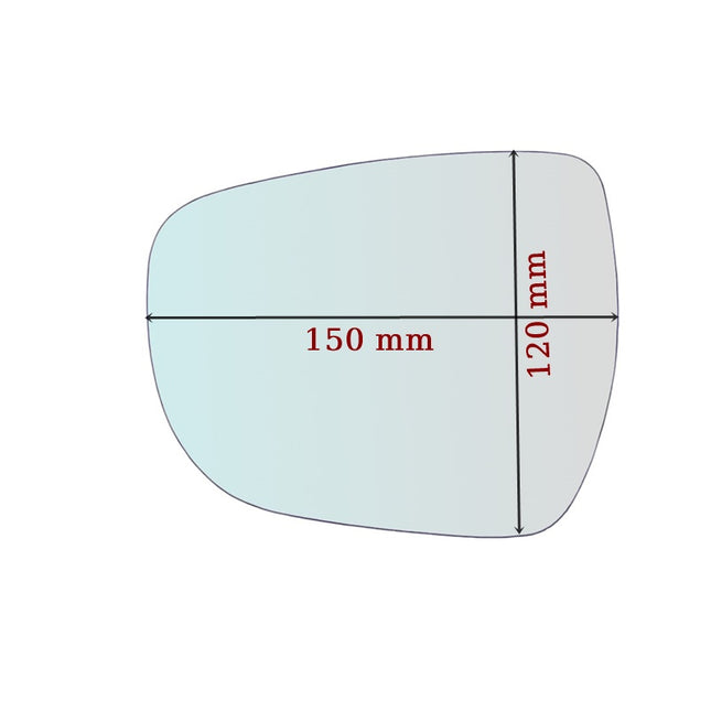 Vetro Specchio Retrovisore Lato DX-Passeggero Per Suzuki Celerio (LF) dal 2014>