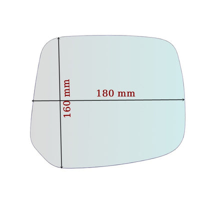 Vetro Specchio Retrovisore Lato DX-Passeggero Per Mitsubishi L200 dal 1999-2006
