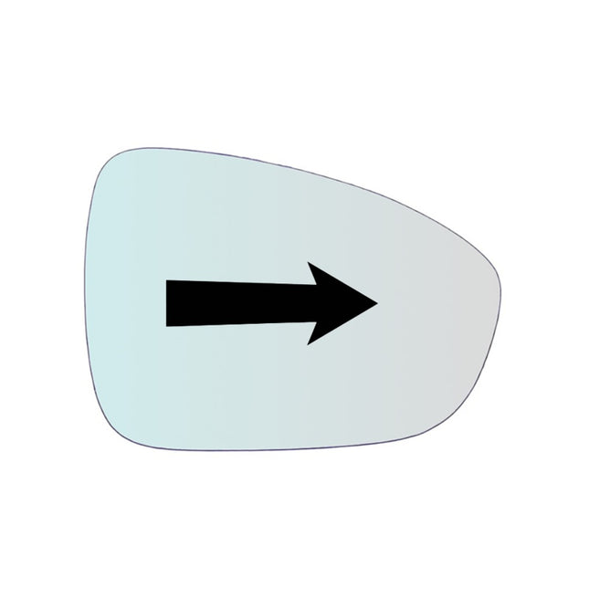 Vetro Specchio Retrovisore Lato DX-Passeggero Per Dacia Logan III dal 2021>