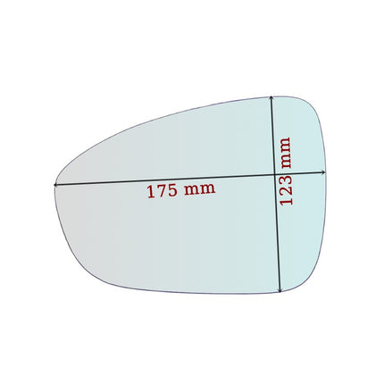 Vetro Specchio ASFERICO Lato SX-Guidatore Per Dacia Logan III dal 2021>