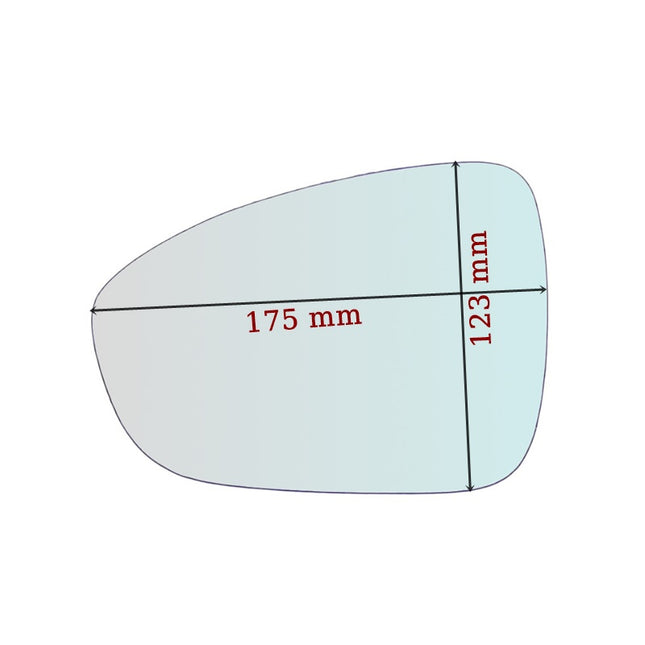 Vetro Specchio ASFERICO Lato SX-Guidatore Per Dacia Logan III dal 2021>