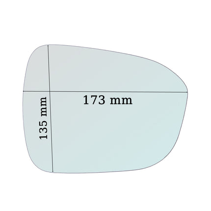Vetro Specchio Retrovisore Lato SX Compatibile Per Nissan Juke (F16) dal 2019>