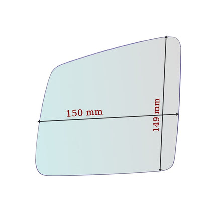 Vetro Specchio ASFERICO Lato Passeggero Per Mercedes Classe GL (X164) dal 2011>