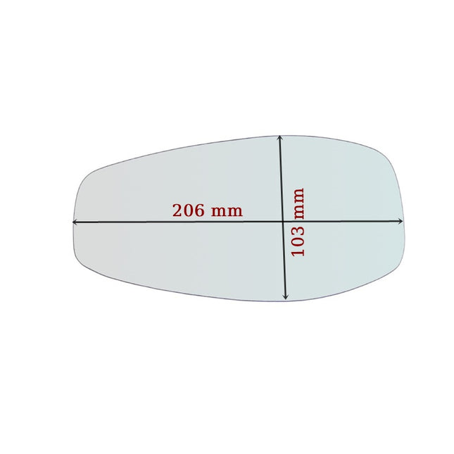 Vetro Specchio Retrovisore Lato DX-Passeggero Compatibile Con XEV YOYO dal 2022>