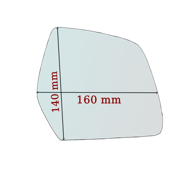 Vetro Specchio Retrovisore Lato DX-Passeggero Compatibile Per Mahindra KUV 100