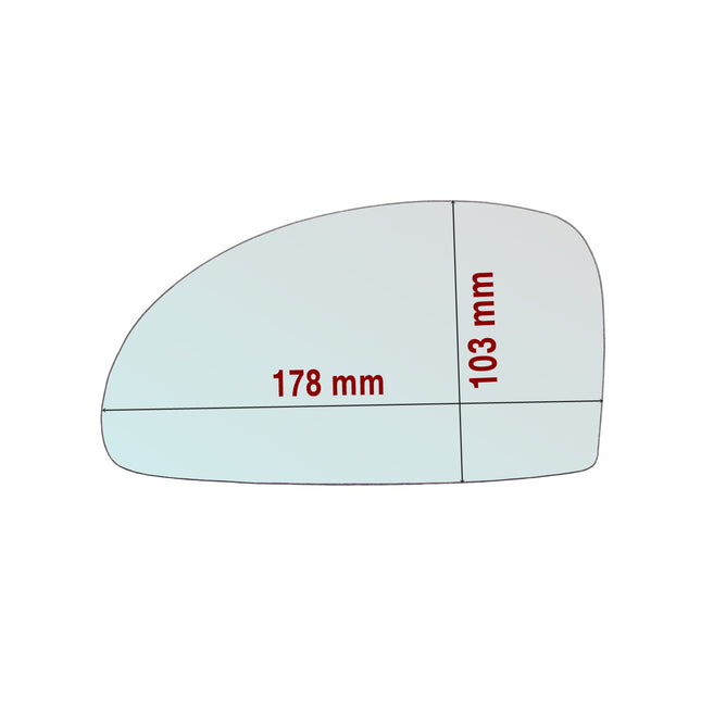 Vetro Specchio ASFERICO Lato SX-Guidatore Per Kia Cerato I (LD) dal 2004>