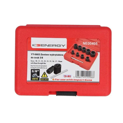 Kit Estrattori Per Dadi | Bulloni Attacco 3/8" 10 Pezzi - BIBA-RICAMBI