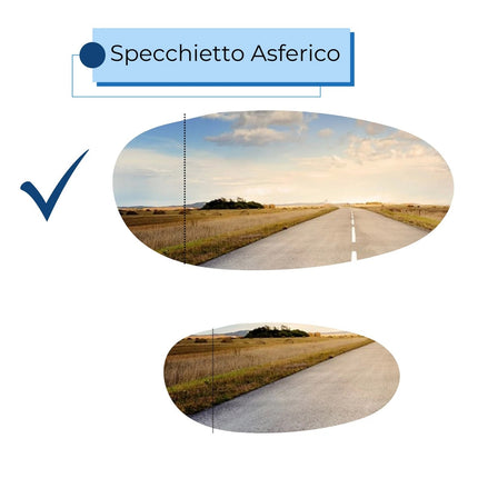 Vetro Specchio ASFERICO Lato Guidatore Per Volvo V40 II (525) dal 2012>