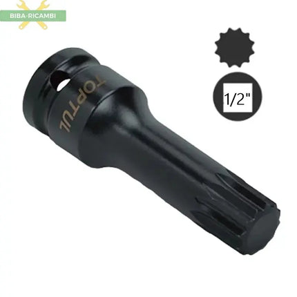 Serie 6 Chiavi Impact XZN Millerighe M14-16-18 Attacco 1/2" Professionale Marca Toptul. TOPTUL