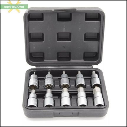 Set 10 Pezzi Inserti Esagonali 3-17 mm | Attacco 1/2'' LINCOS