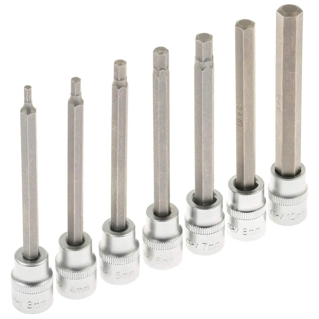 Serie Bussole Maschio Esagonali Lunghezza 110 MM ( 7 pezzi) - BIBA-RICAMBI