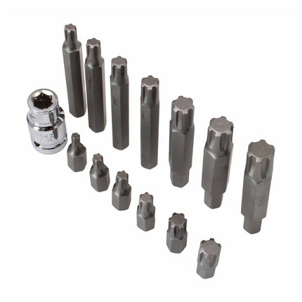 Chiave a bussola per viti con impronta RiBe esascanalata 14 Pezzi Officina Auto