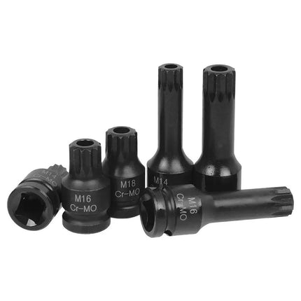 Chiavi Per Mozzi Ruota Testa Profilo XZN M14-M16-M18 Avvitatori Officina (6pz)