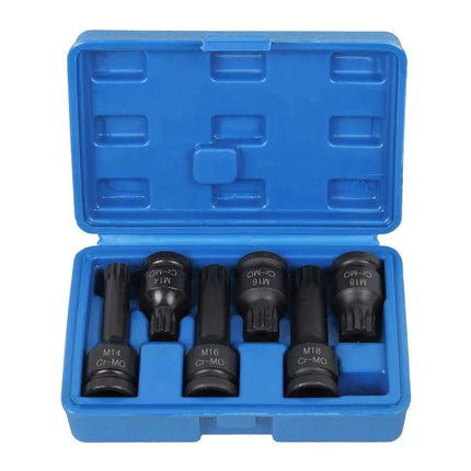 Chiavi Per Mozzi Ruota Testa Profilo XZN M14-M16-M18 Avvitatori Officina (6pz)
