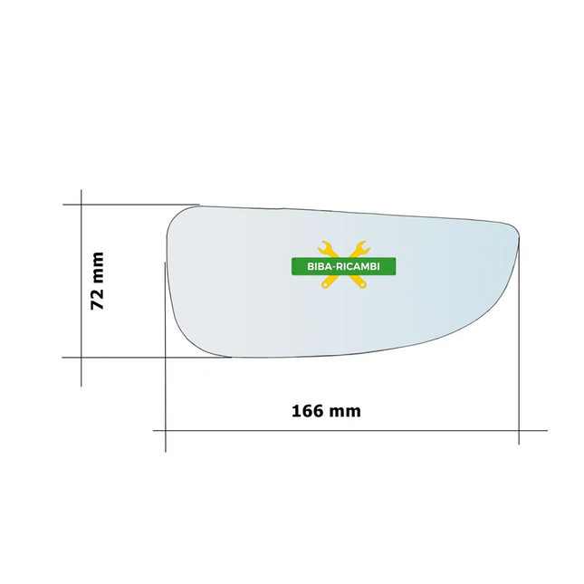 Specchietto Inferiore Termico Lato DX-Passeggero Per Fiat Ducato III (250) dal 2006>